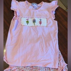 Size 7 smocked shorts outfit